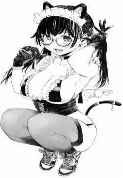 动漫少女黑白插画手机壁纸