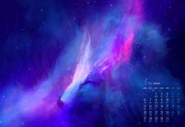 2019年5月唯美抽象设计日历壁纸