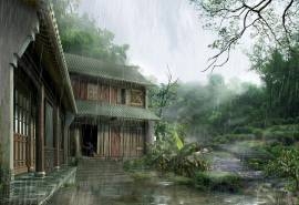 唯美意境雨景桌面壁纸