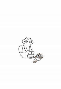 小猫咪卡通手绘手机壁纸图片