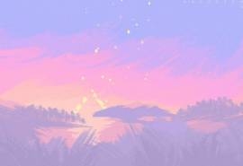 水彩风景画唯美高清桌面壁纸
