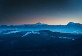 唯美山川夜景高清电脑壁纸