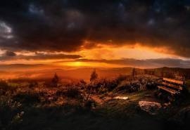 唯美意境夕阳美景桌面壁纸