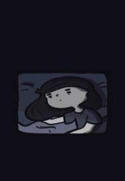 孤独的小女生手绘高清手机壁纸