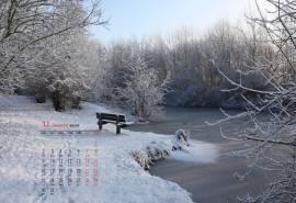 2019年12月唯美冬日雪景日历壁纸