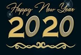 2020新年艺术字体高清桌面壁纸