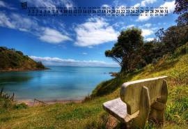 2019年12月清新唯美海边风景日历壁纸