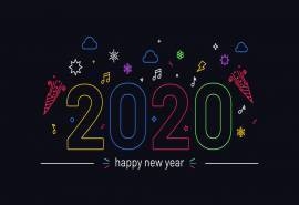 创意2020鼠年电脑桌面壁纸