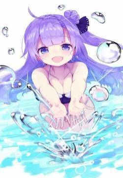 动漫泳装美女手机壁纸