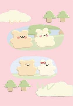 卡通萌系创意可爱小熊插画手机壁纸 ​​​​第二弹