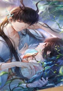 古风帅哥手绘唯美插画手机壁纸