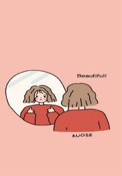 可爱小女生风格手绘插画手机壁纸 ​​​​