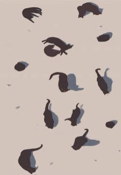 可爱猫咪创意插画高清手机壁纸
