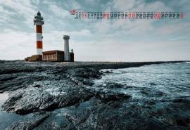 2020年10月海边灯塔摄影高清日历壁纸
