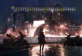 2020年10月动漫卡通桌面日历壁纸图片