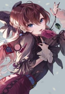 二次元兽耳白发美女手机壁纸