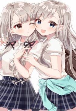 紫发俏皮动漫美女手机壁纸
