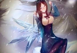 二次元性感美腿美女桌面壁纸