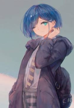 好看养眼的动漫白发女孩手机壁纸