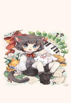 甜美可爱小女生插画手机壁纸