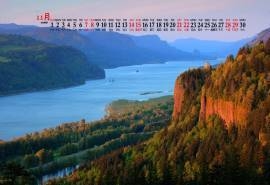 2020年11月山谷木屋风景自然桌面日历壁纸