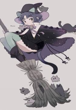 魔法少女可爱插画高清手机壁纸
