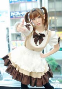 咖啡厅可爱女仆cosplay  两个可爱的翘辫子
