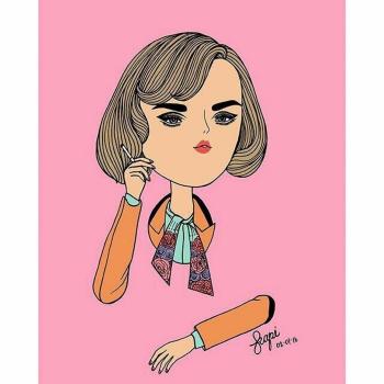 创意手绘女生头像图片第6张