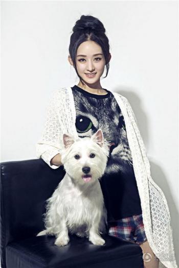 赵丽颖性感露肩写真手机壁纸第5张