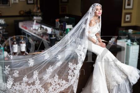 杜若溪冰雪女神完美婚纱女神露性感写真第5张