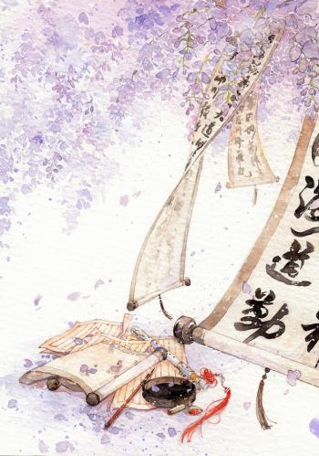 阿昕剑三水彩创意插画图片第0张