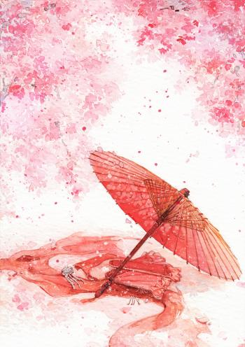 阿昕剑三水彩创意插画图片第5张