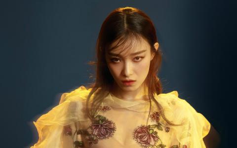 气质女神倪妮红裙性感时尚高清绝美写真图片第0张