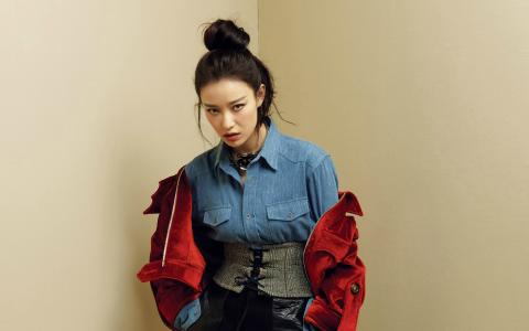 气质女神倪妮红裙性感时尚高清绝美写真图片第1张