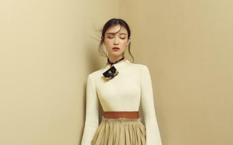 气质女神倪妮红裙性感时尚高清绝美写真图片第4张