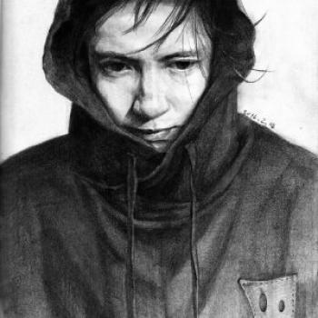 最流行新款女神范冰冰唯美人物肖像手绘素描图片桌面壁纸下载(3)第0张
