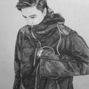 最流行新款女神范冰冰唯美人物肖像手绘素描图片桌面壁纸下载(3)第3张