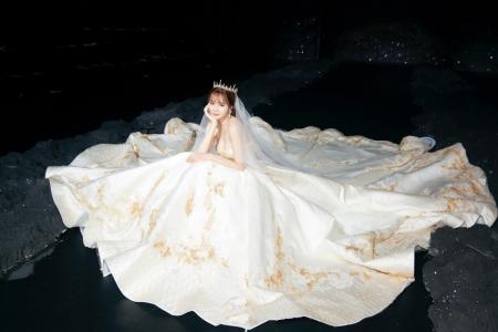 严屹宽杜若溪婚纱写真图片 明星夫妻温馨写真图片第5张