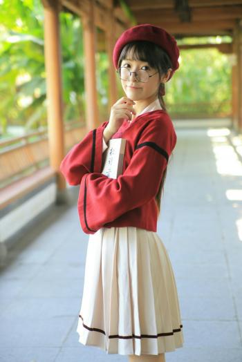 高清浙江省宁波美女徐娇唯美古风汉服小清新红毯写真第0张