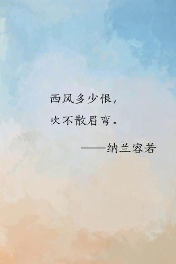 纳兰容若唯美诗词文字图片第3张