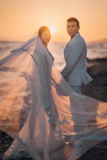 袁弘张歆艺婚纱照图片 浪漫纯真又甜蜜第0张