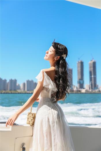 高清浙江省宁波美女徐娇唯美古风汉服小清新红毯写真第0张