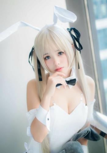 兔女郎游戏美女春日野穹同人COS性感制服诱惑写真第2张