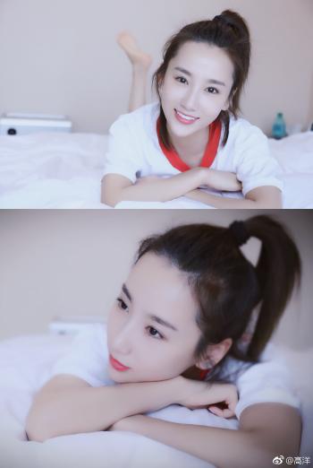 高清内地辽宁省营口市气质女星高洋优雅迷人白纱裙写真图片第1张