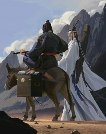 《魔道祖师》魏无羡蓝忘机卡通图片第2张