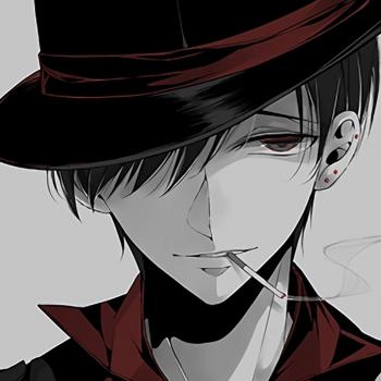 个性基友暗黑丧味血腥动漫男生头像图片第2张