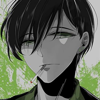 个性基友暗黑丧味血腥动漫男生头像图片第3张