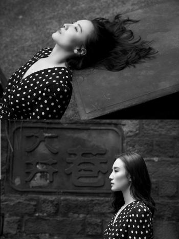 宋佳性感光影写真图片第3张