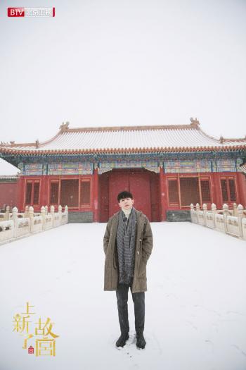 白马哈士奇唯美雪景写真图片第2张