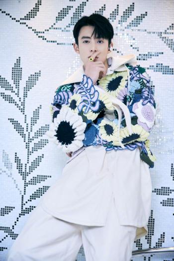 高清女星王鹤棣雏菊毛衣清新写真图片第3张